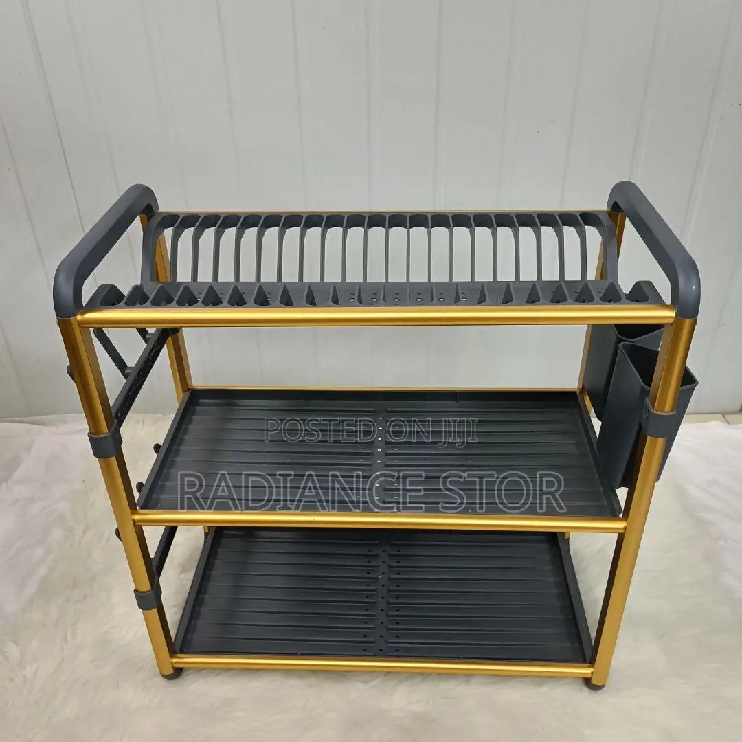 2 Tier High Quality Gold Dish/Plate Rack
