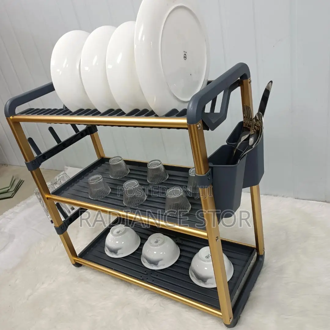 2 Tier High Quality Gold Dish/Plate Rack
