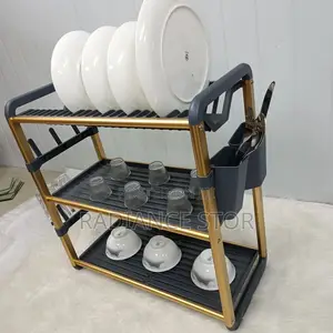 2 Tier High Quality Gold Dish/Plate Rack