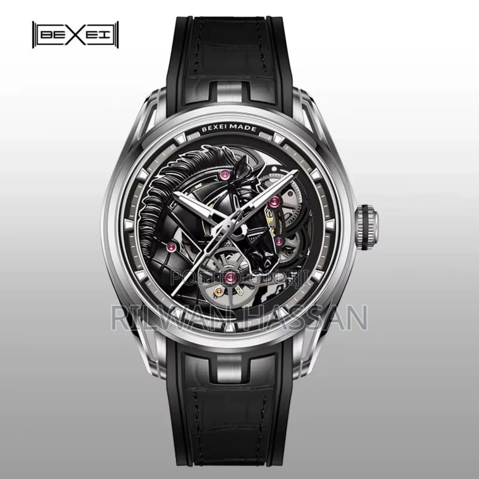 Bexei 3D Metallic Engraving Swiss Timepiece