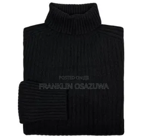 Men's Ribbed Turtleneck Knit Sweater – Long Sleeve Pullover
