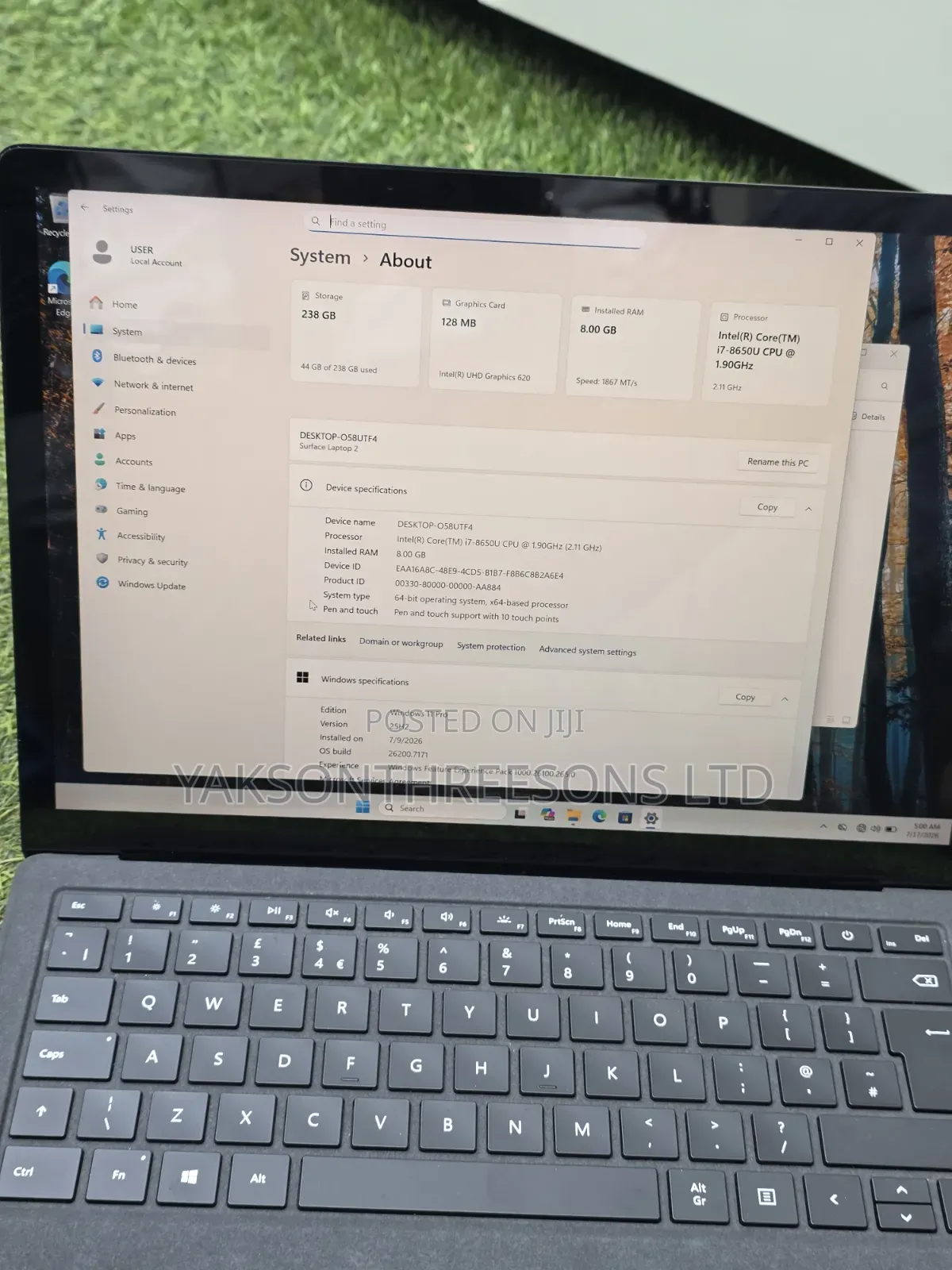 Laptop Microsoft Surface Laptop 2 8GB Intel Core i7 SSD 256GB