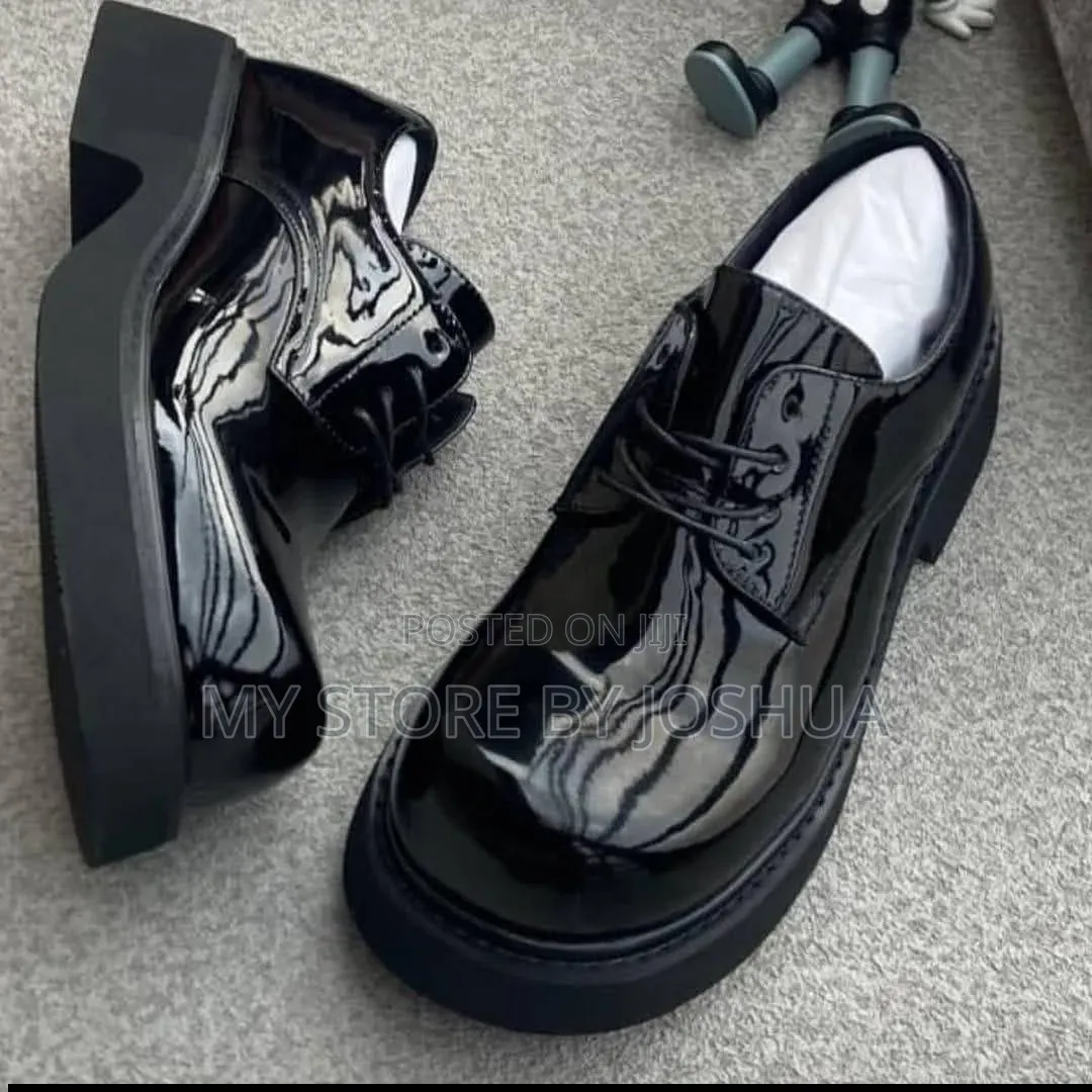 Premium Chunky Brushed Leather Platform Derbies