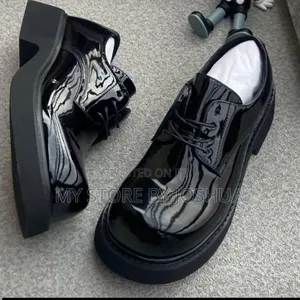 Premium Chunky Brushed Leather Platform Derbies