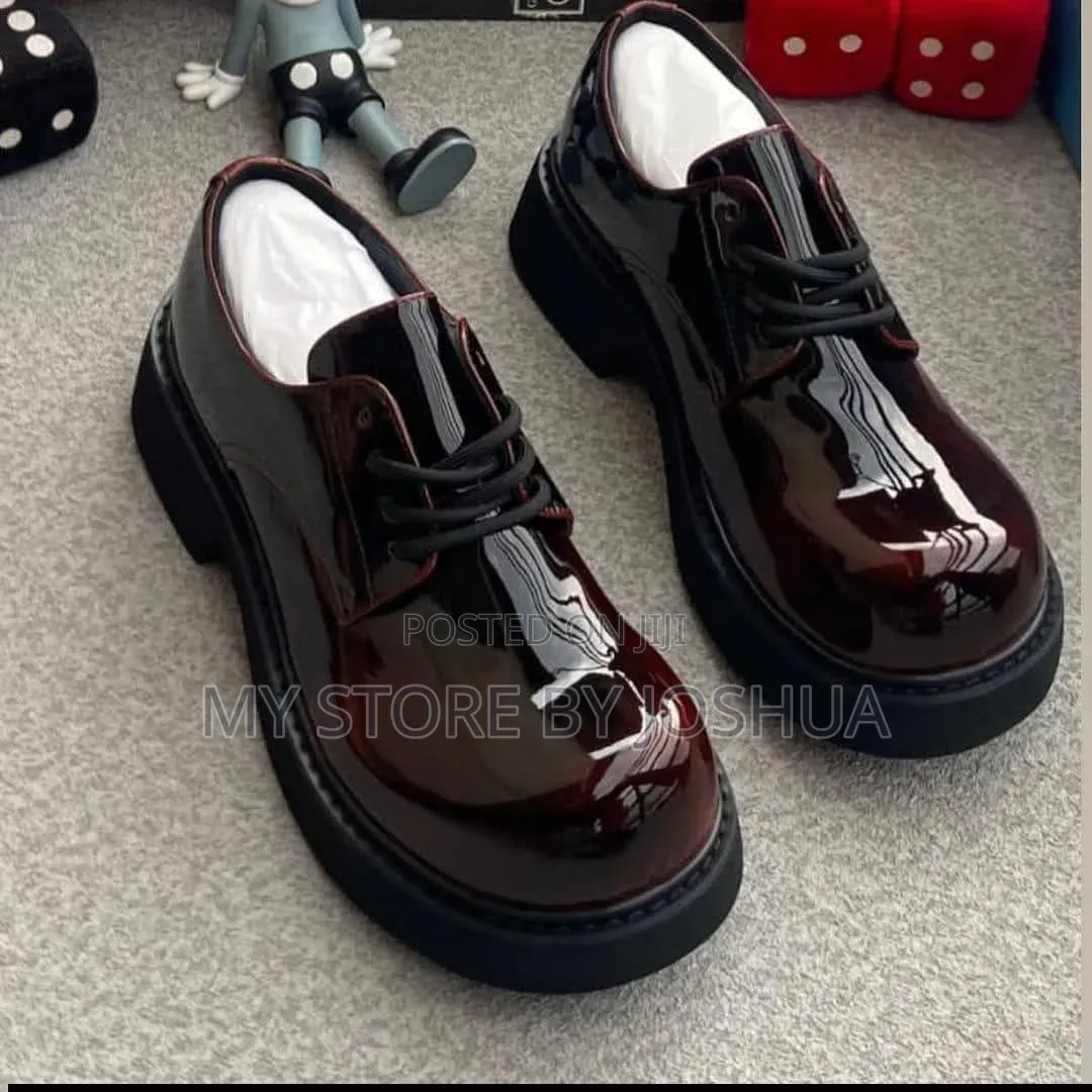 Premium Chunky Brushed Leather Platform Derbies
