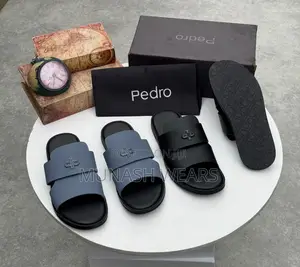 Pedro Blue and Black Cover Slipers 40-46