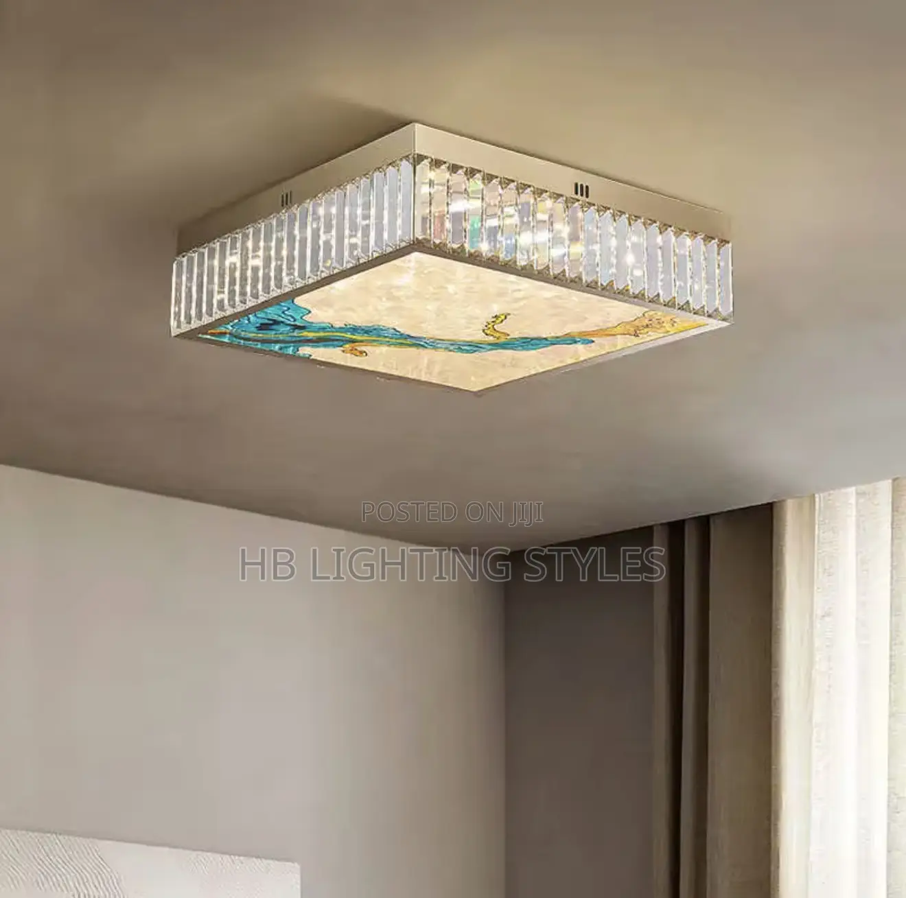 Chinese Style Enamel Ceiling Lamp
