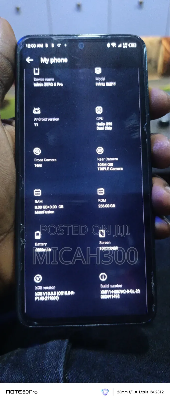 Infinix Zero X Pro 256 GB Black