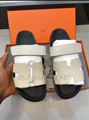 Hermes Double Belt Palm Slipers 40-46