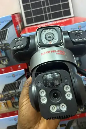 CCTV 3 Lens Wifi Full HD Intelligent Wireless Solar Powered CCTVS Sec