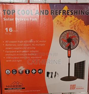 MyHome 16" Solar Rechargeable Fan – LED Light USB Port