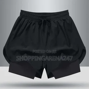 Athletic Gym Workout Short- Black