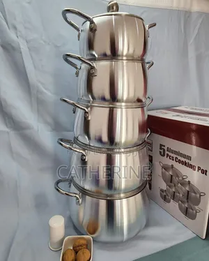 MyHome 5-Piece Aluminum Cookware Set With Lids