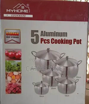 5-Piece Aluminum Cookware Set With Lids