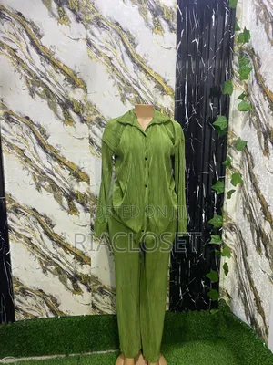 Two Piece Pleated Trouser and Shirt Set