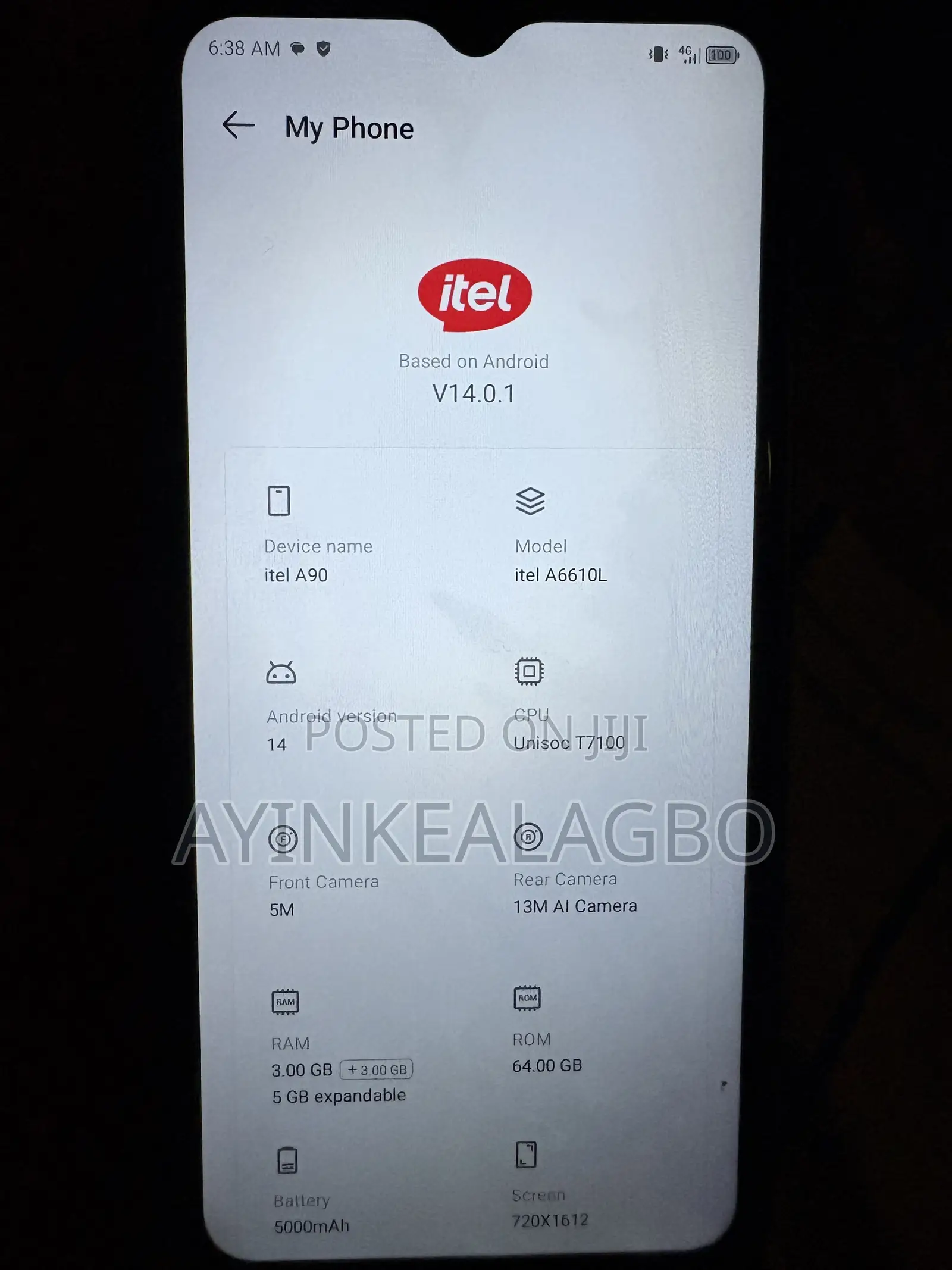 Itel A90 64 GB Blue