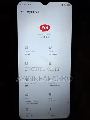 Itel A90 64 GB Blue
