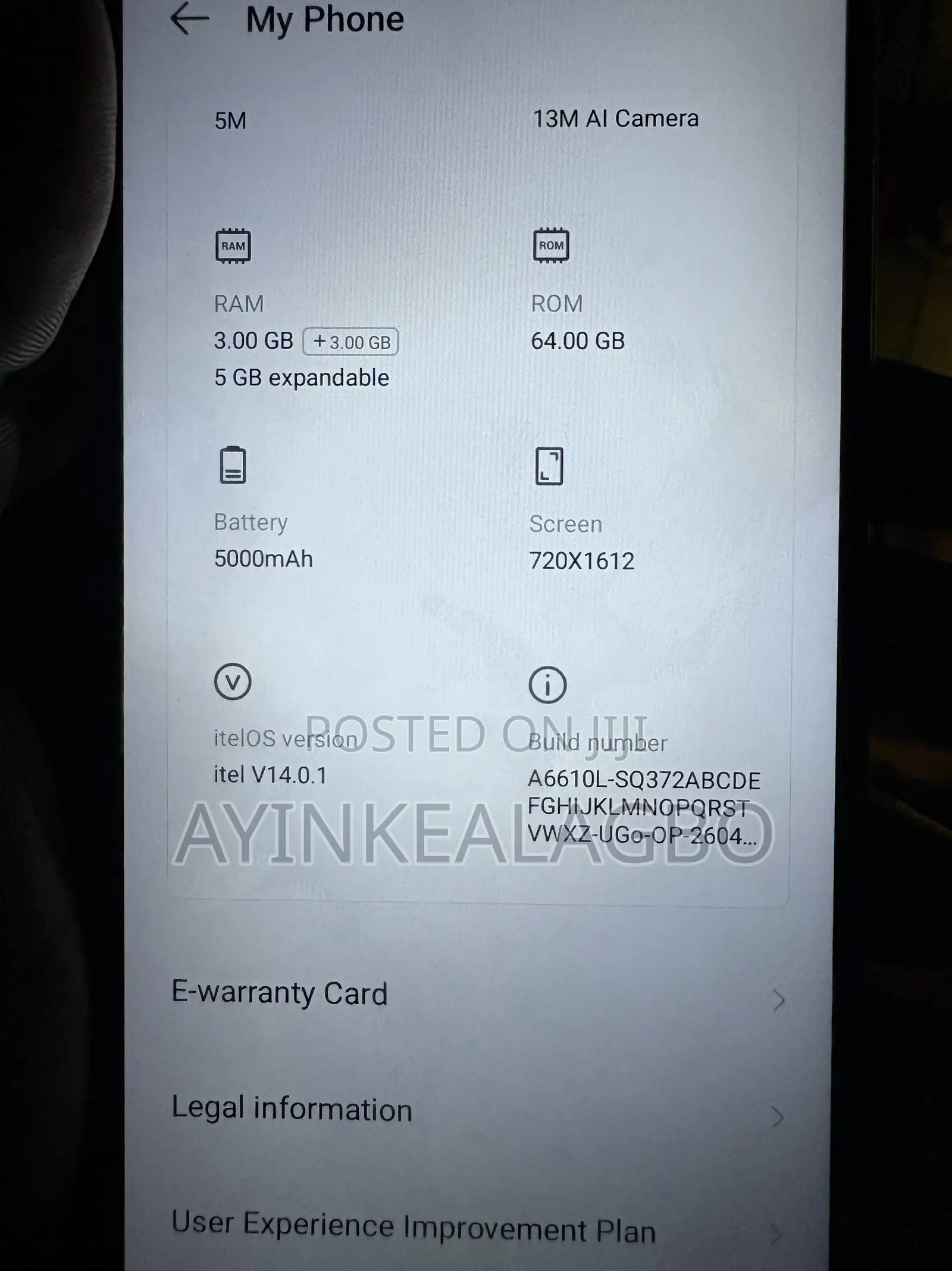 Itel A90 64 GB Blue