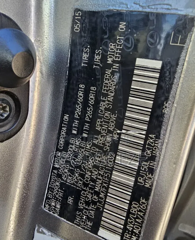 Lexus GX 2015 Silver