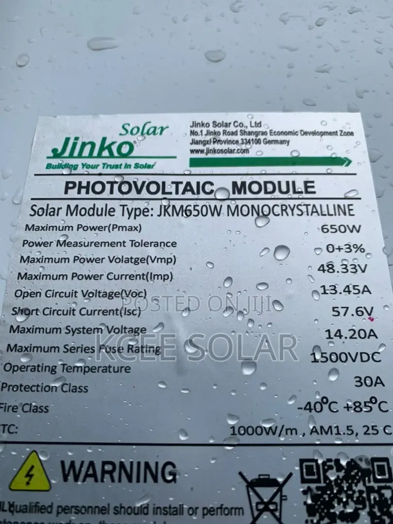 650W Jinko Solar Panel