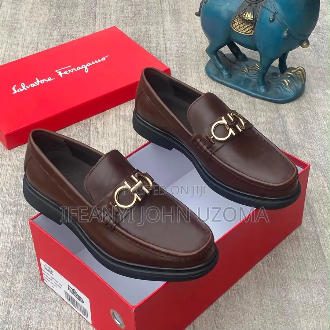 Ferragamo Quality Leather Men Shoe