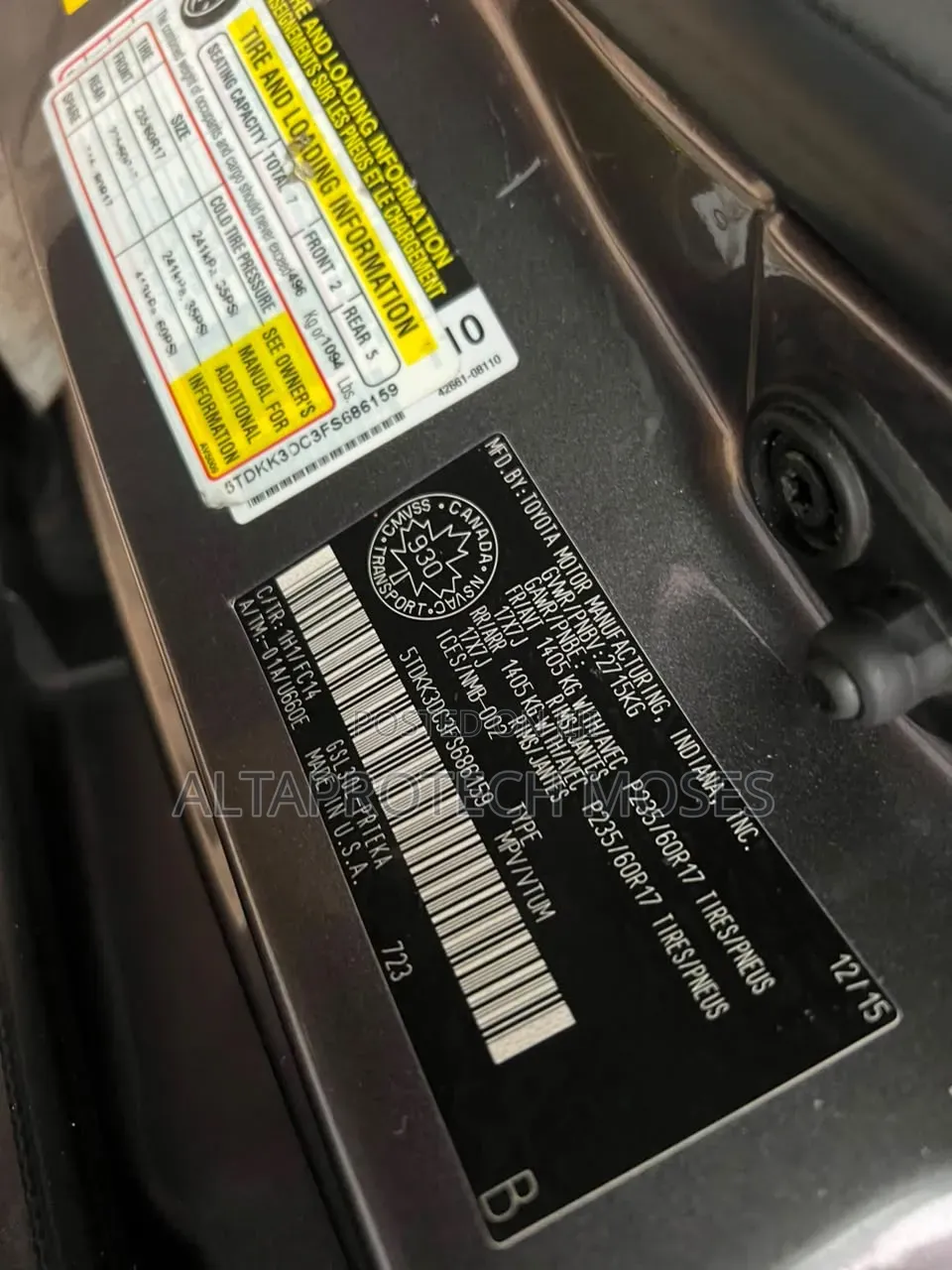 Toyota Sienna 2016 Gray