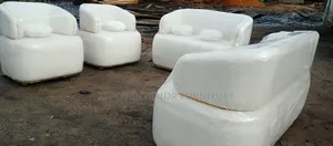 Luxury 3+2+1+1 Cream Sofa Set