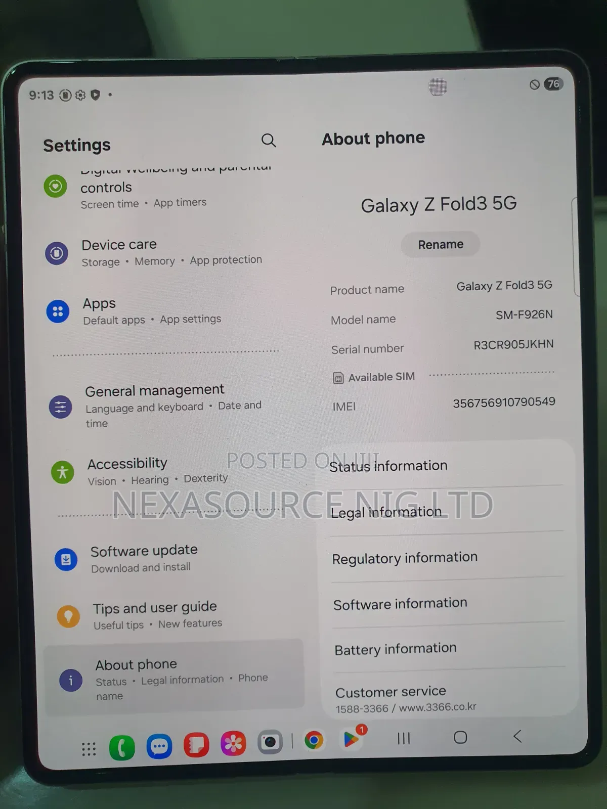 Samsung Galaxy Z Fold 3 512 GB Silver