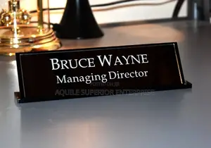 Office Acrylic Desk Name Plate Branding