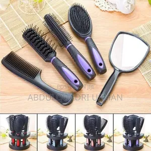 4 Piece Hairbrush and Comb Set,