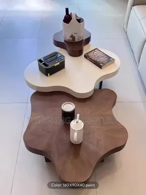Modern Luxury Wooden Center Table Set