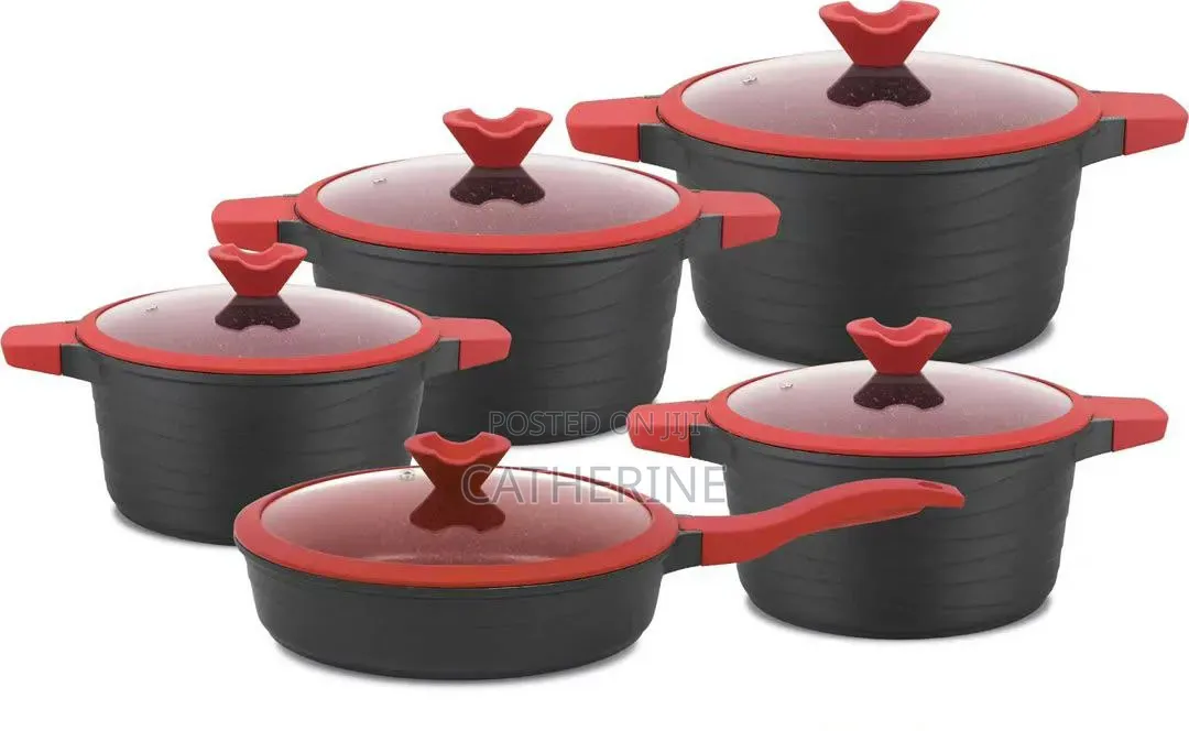 MBH 10Pcs Die-Cast Granite Cookware PFOA-Free