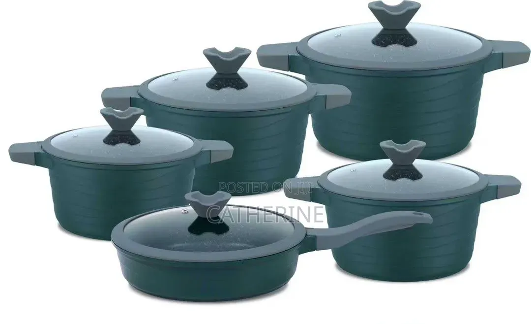 MBH 10Pcs Die-Cast Granite Cookware PFOA-Free