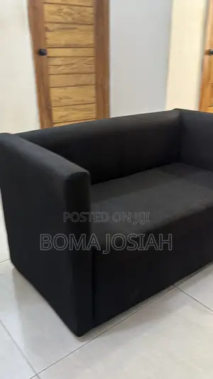 2-Seater Black Sofa