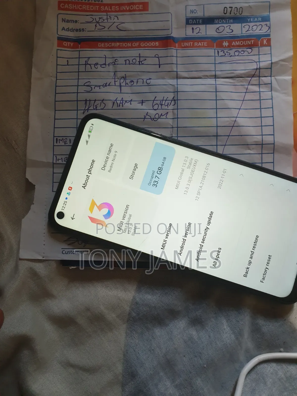 Xiaomi Redmi Note 9 64 GB Blue