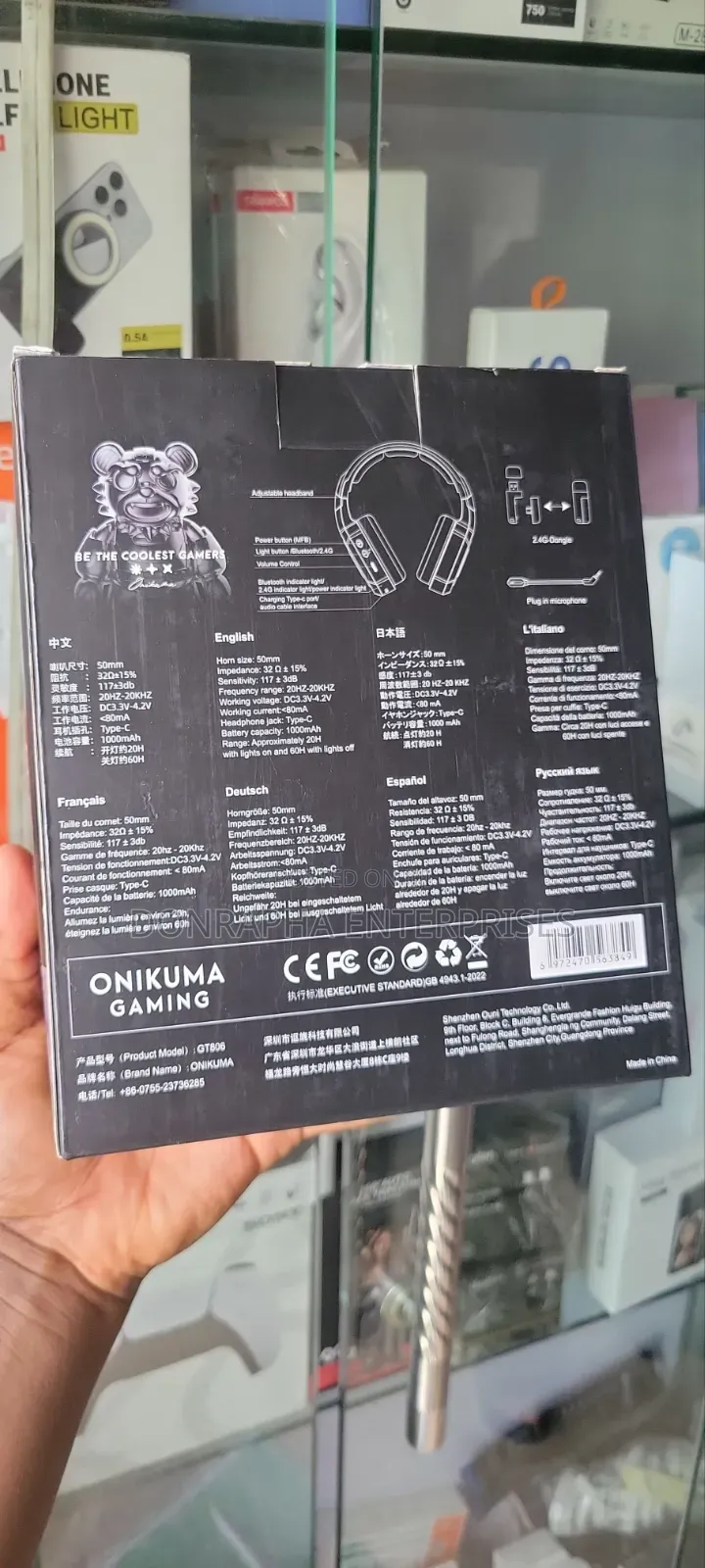 Original Onikuma GT806 Wireless Gaming Headset – Bluetooth, 2.4G