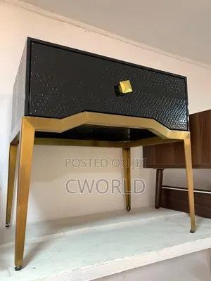 Black Gold Accent Table