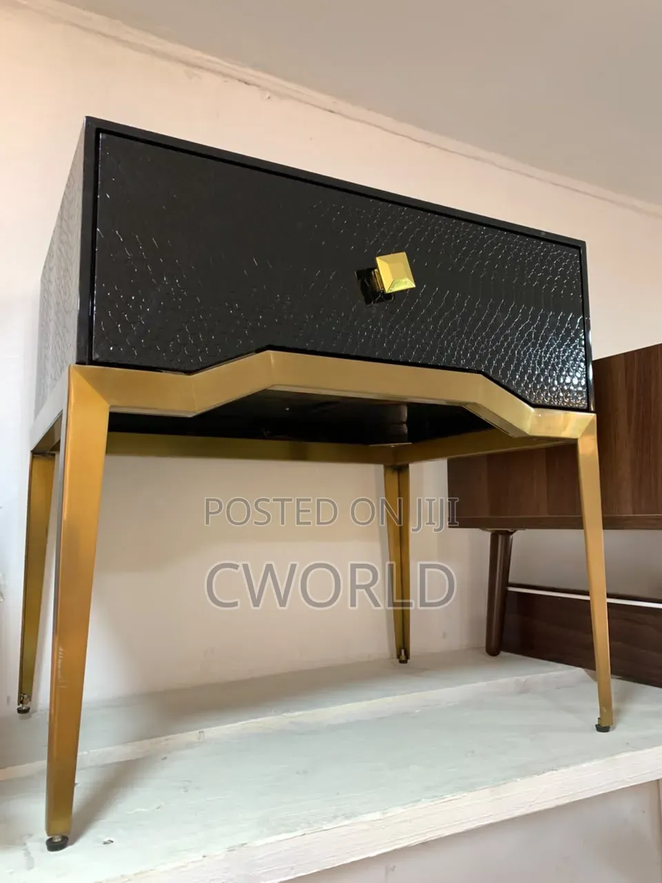 Black Gold Accent Table