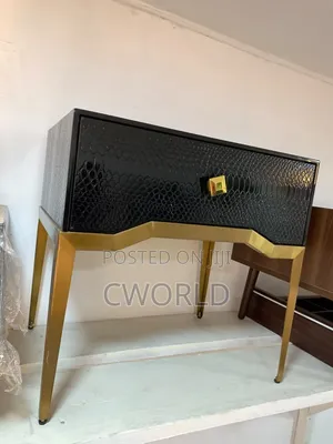 Black Gold Accent Table