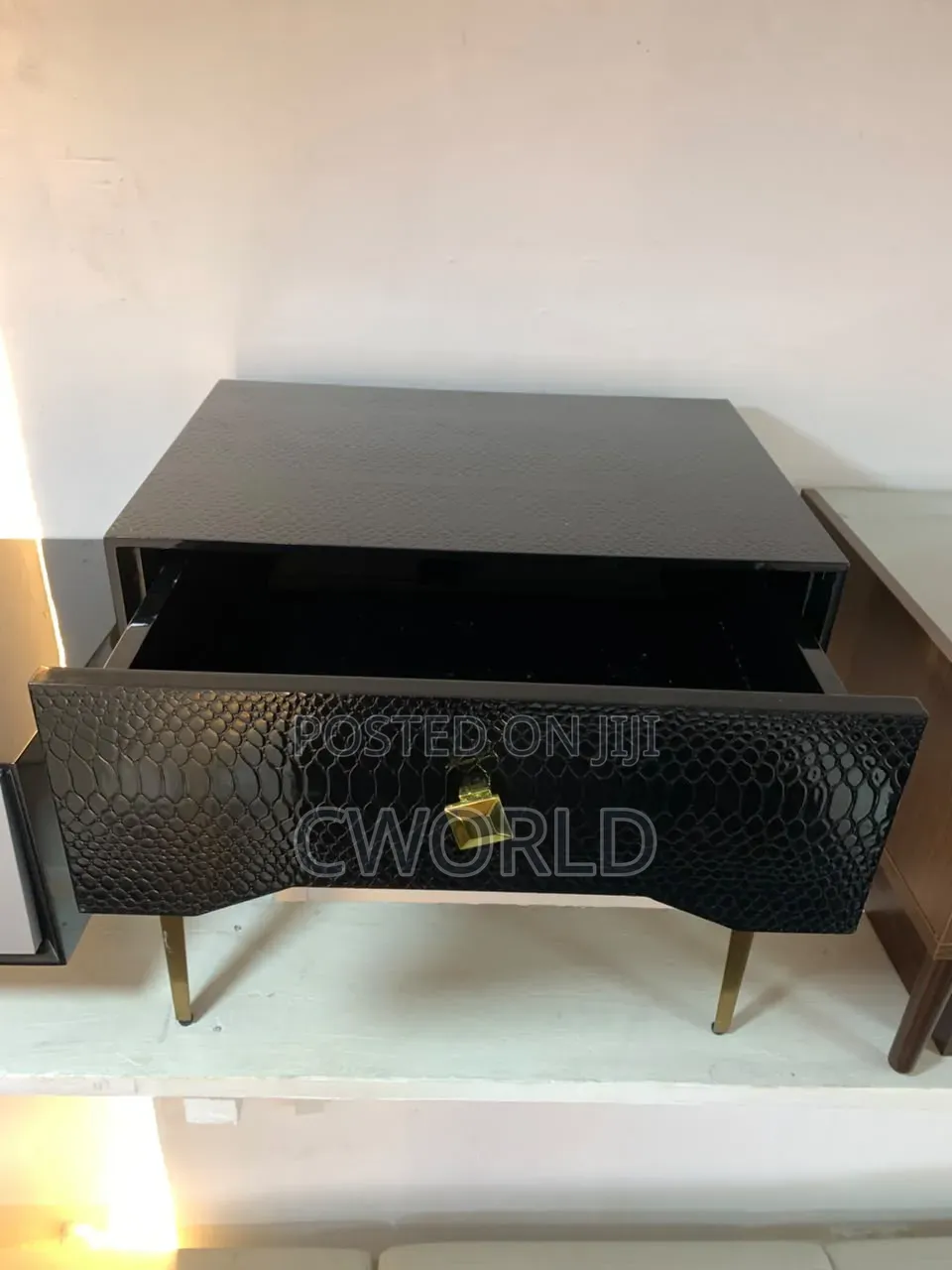Black Gold Accent Table