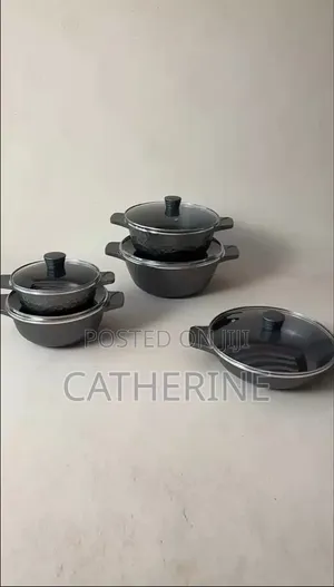 HotChef 10Pcs Granite Nonstick Cookware Set With Glass Lids