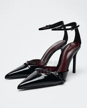Zara Pointed Toe Ankle Strap Heels