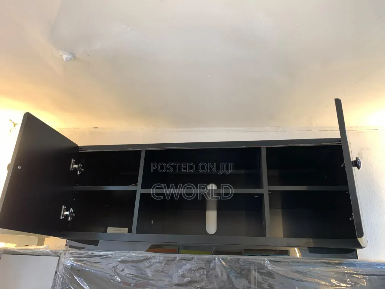 Glossy Black TV Console/Table - Imported