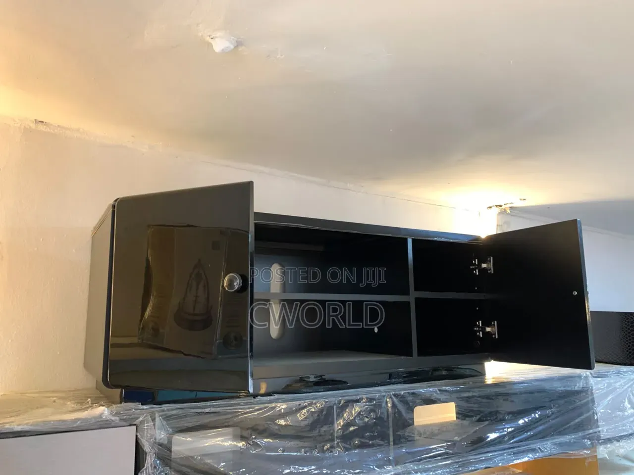 Glossy Black TV Console/Table - Imported