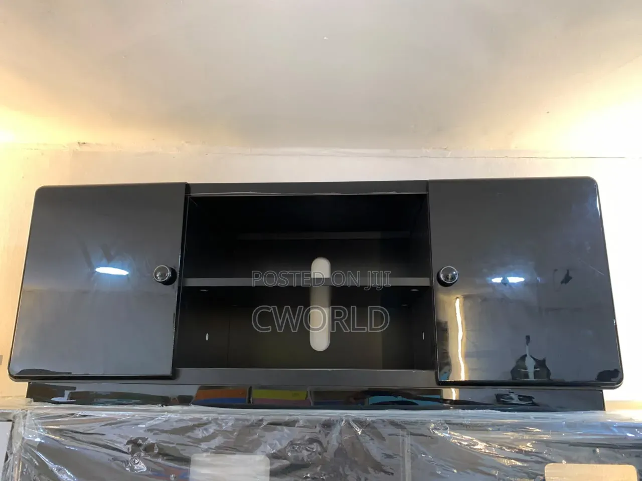 Glossy Black TV Console/Table - Imported