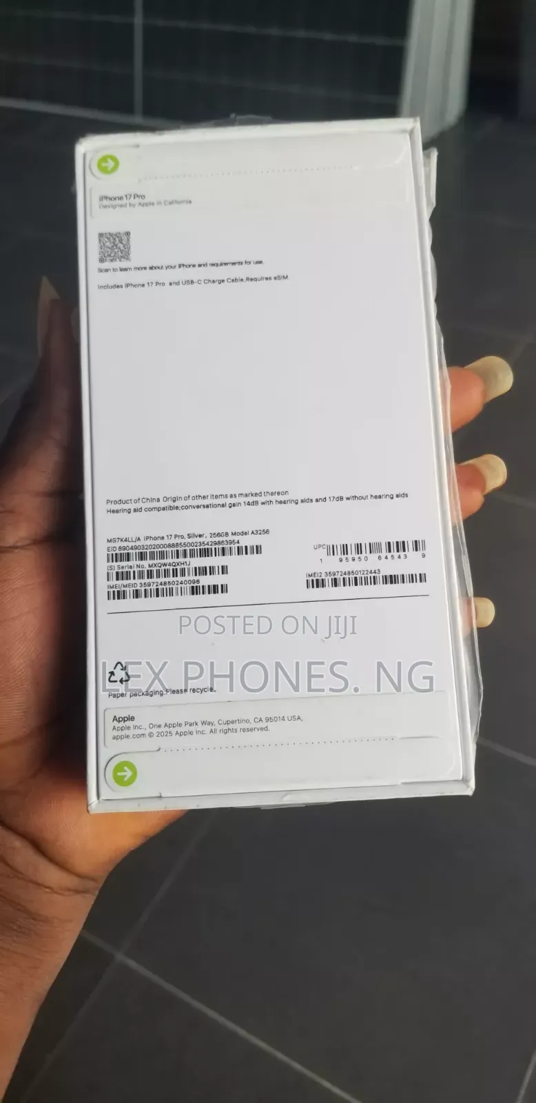 New Apple iPhone 17 Pro 256 GB Silver