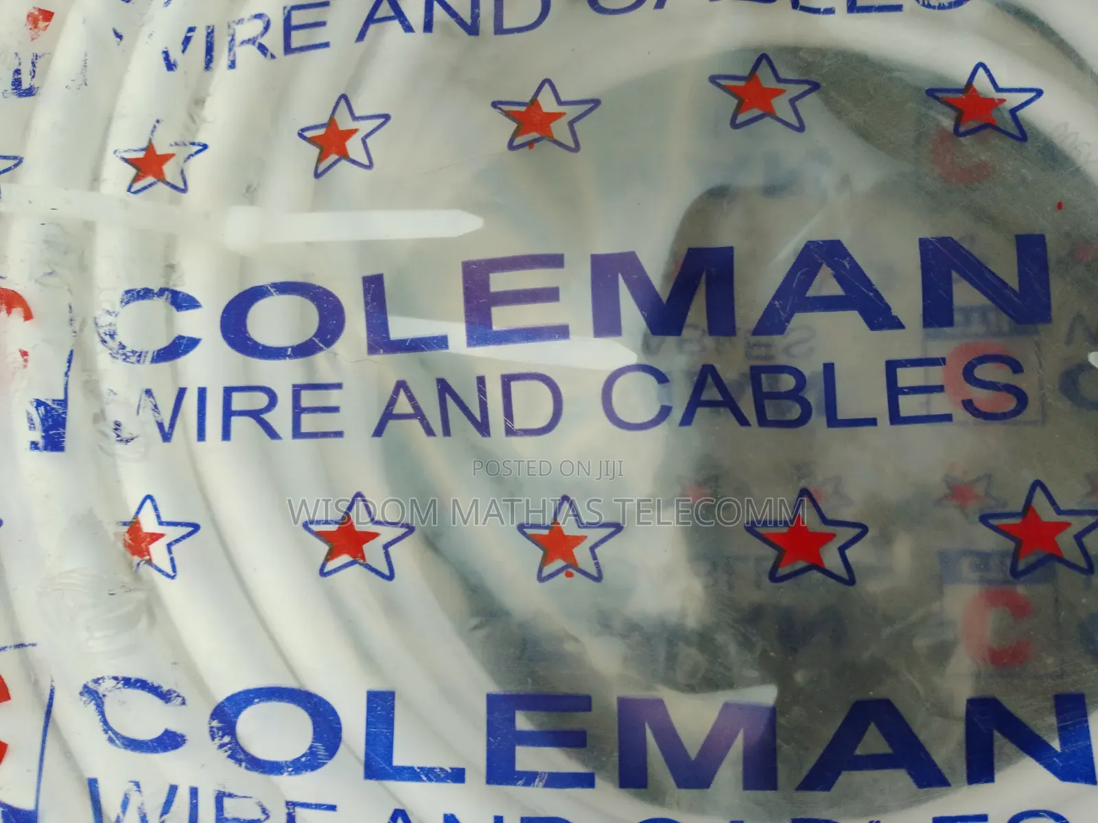 Original Coleman 2.5mm 3core Electrical Cable/Wire White Body