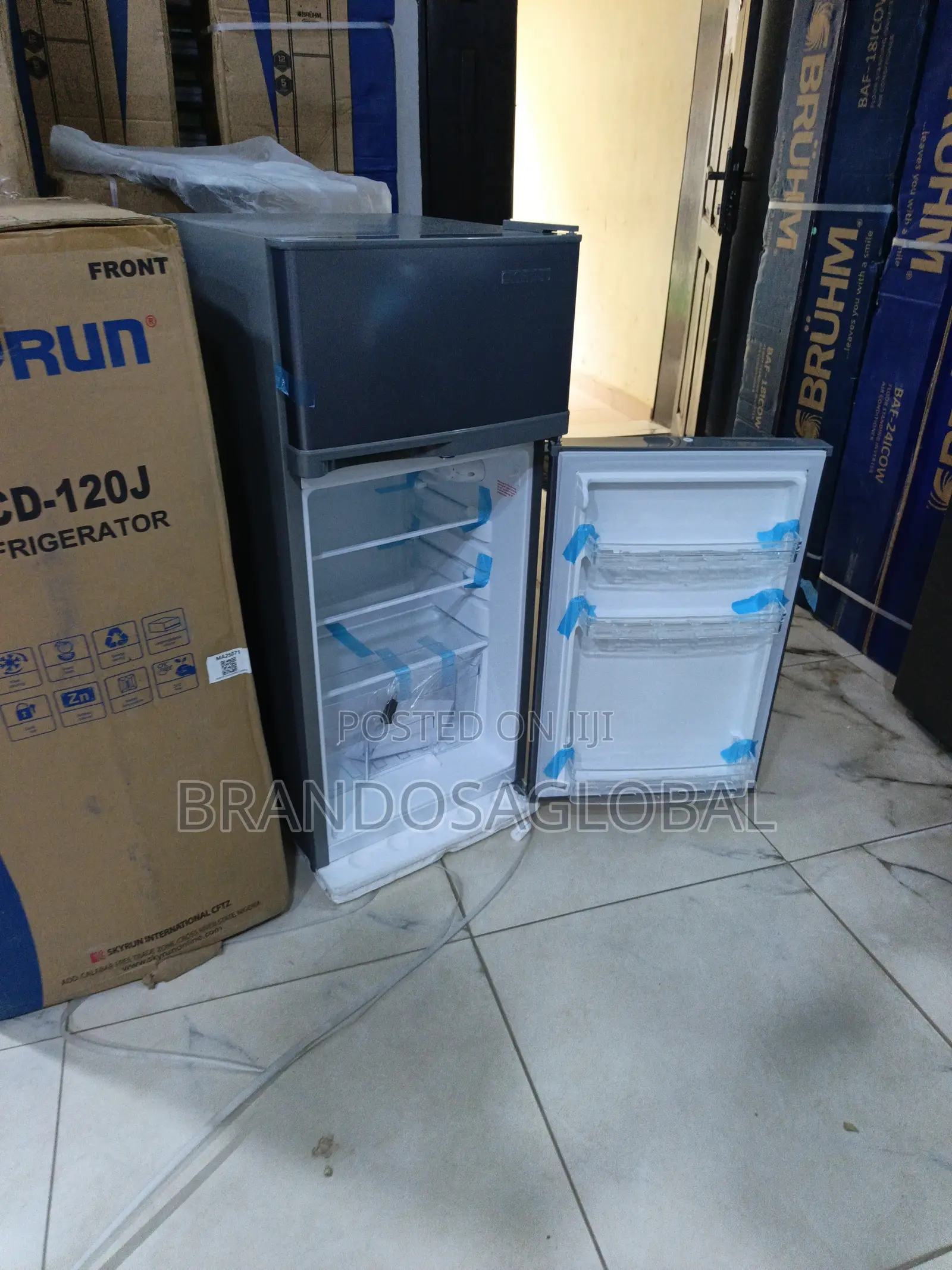 Skyrun 105L Refrigerator – Durable Double Door Cooling System