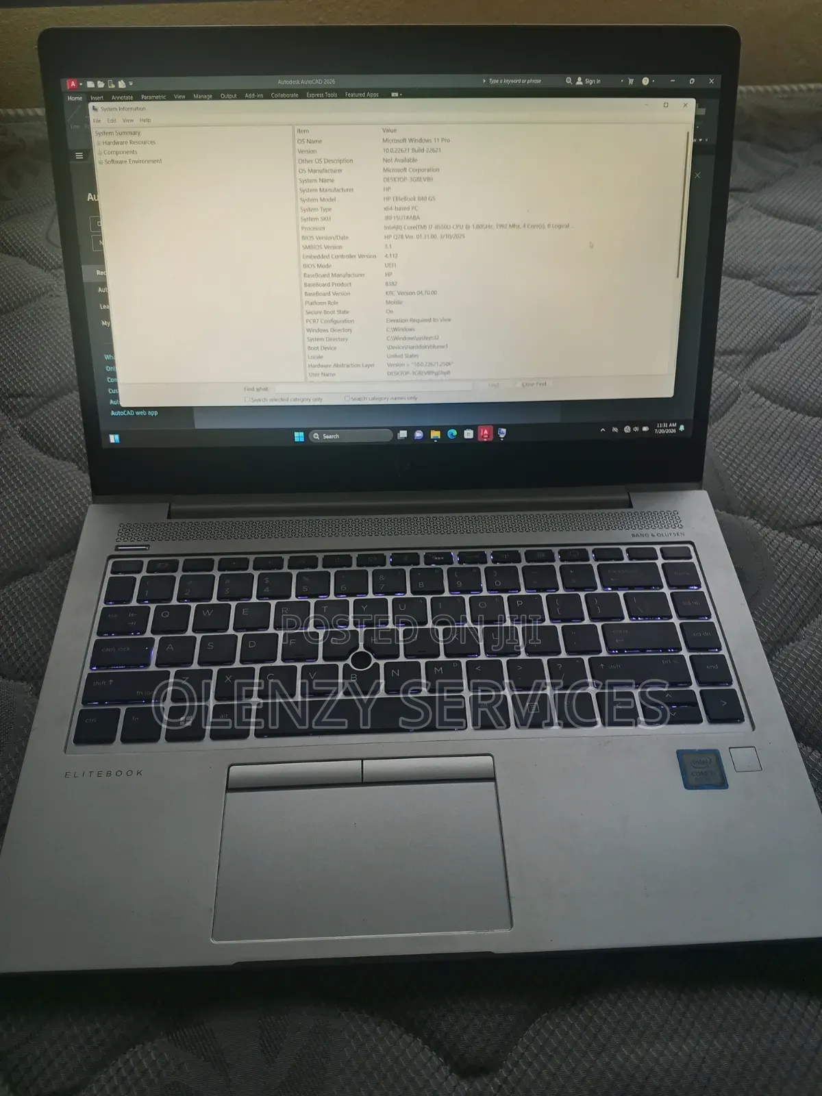 Laptop HP EliteBook 840 G5 16GB Intel Core i7 SSD 512GB