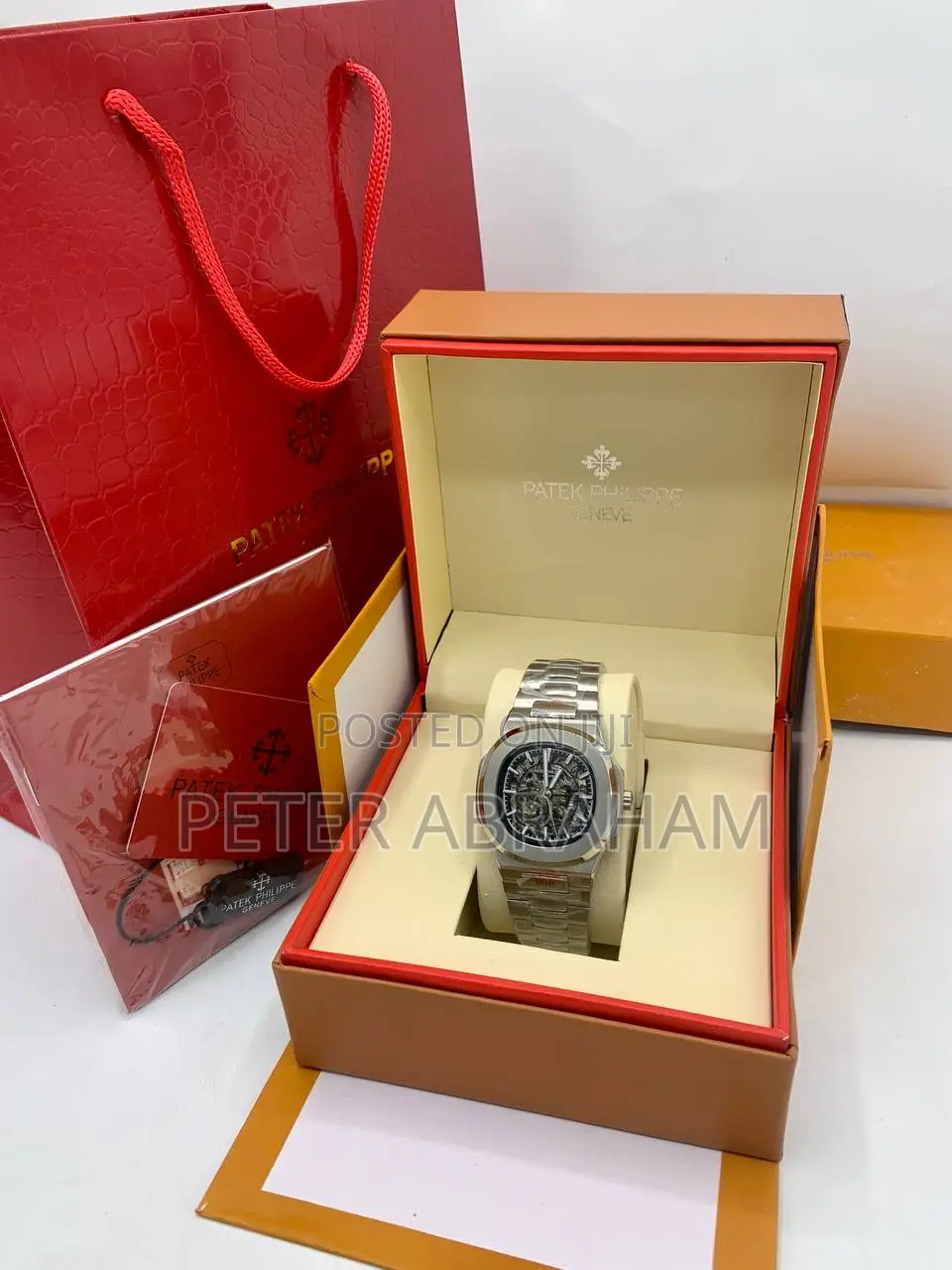Luxury Patek Philippe Automatic Mechanical Skeleton Watch